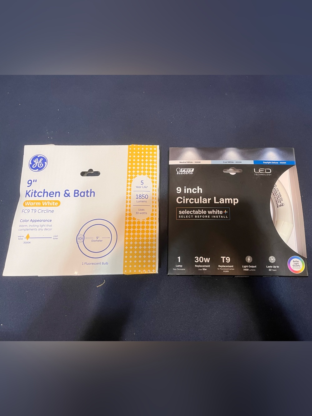 GE 9" kitchen and bath Circular Round Fluorescent Light bulbs New lot